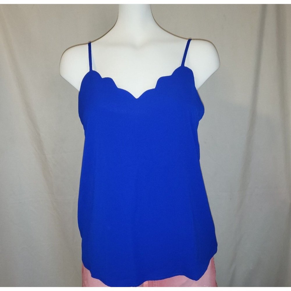 Three Monteau Women Size M Dressy Tank Tops Green, Red and Blue Low Cut, NWOT - Picture 2 of 10